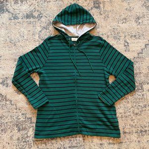 LL Bean French Sailor Full Zip Knit Hoodie
